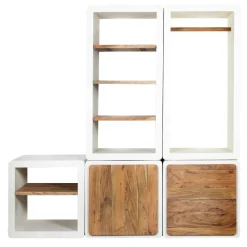 Pomax Étagères-VERONA - étagère - enduit à la chaux - L 60 x W 50 x H 120 cm - blanc cassé