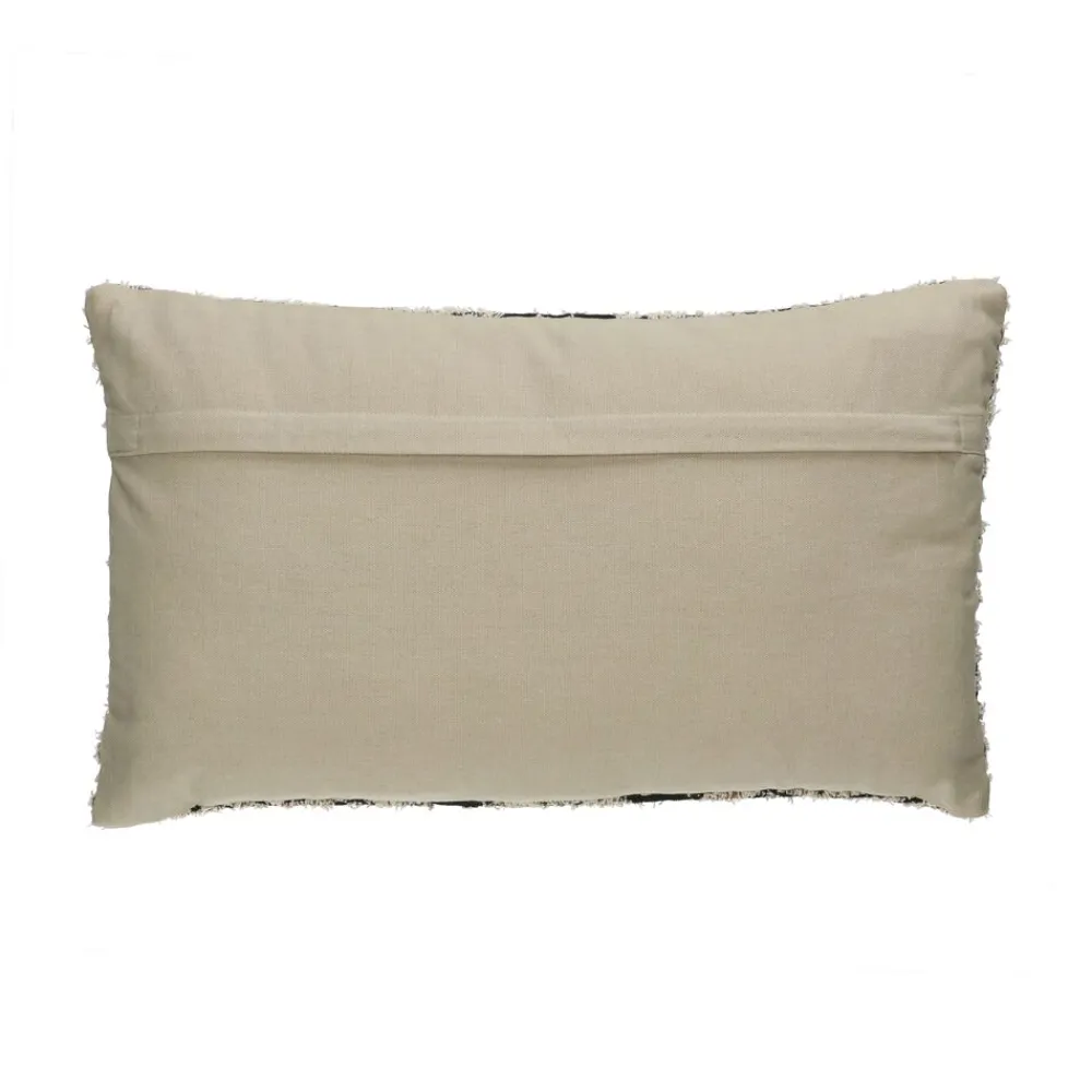 Pomax Coussins-VERSO - coussin - coton / viscose - L 50 x W 30 cm - noir/blanc