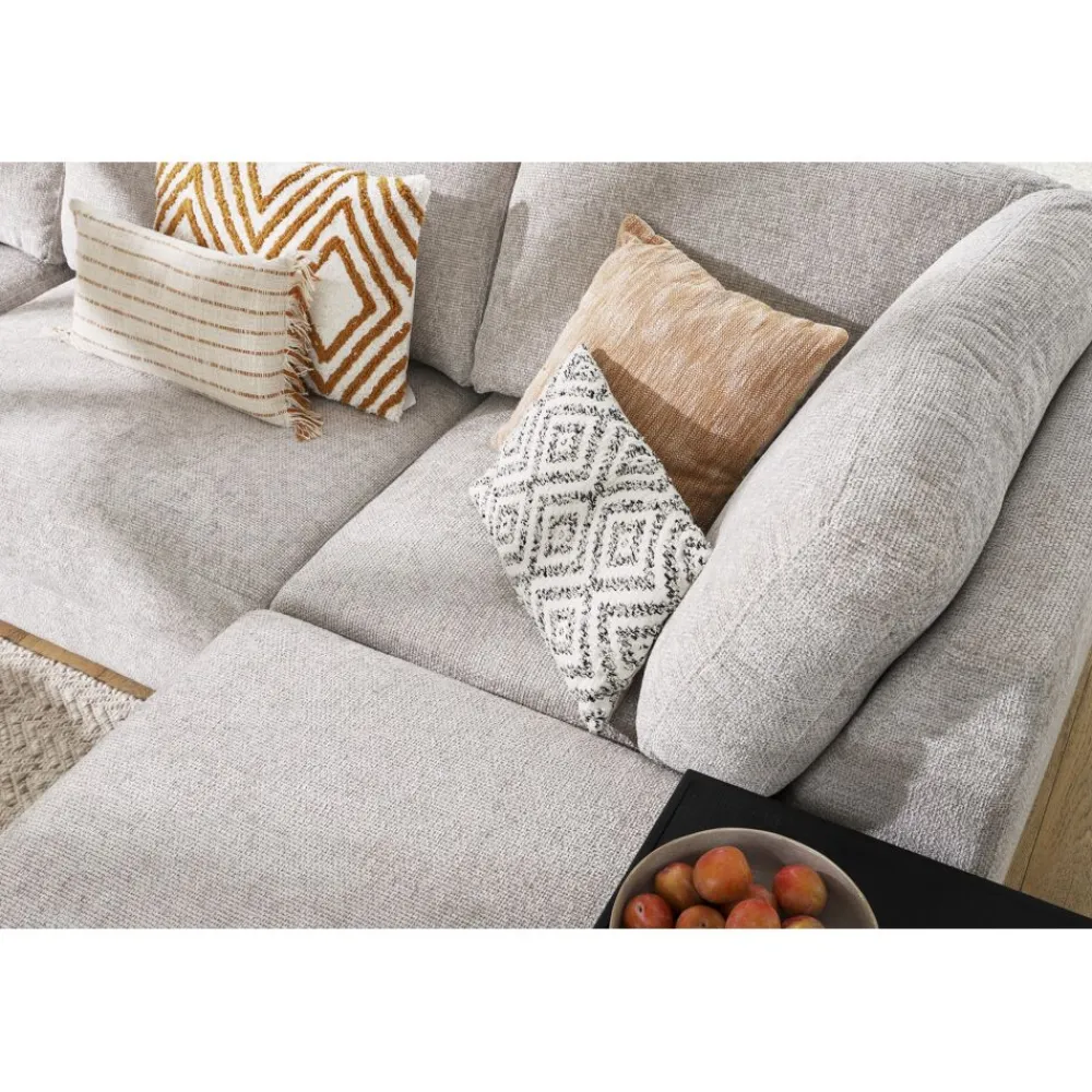Pomax Coussins-VERSO - coussin - coton / viscose - L 50 x W 30 cm - noir/blanc