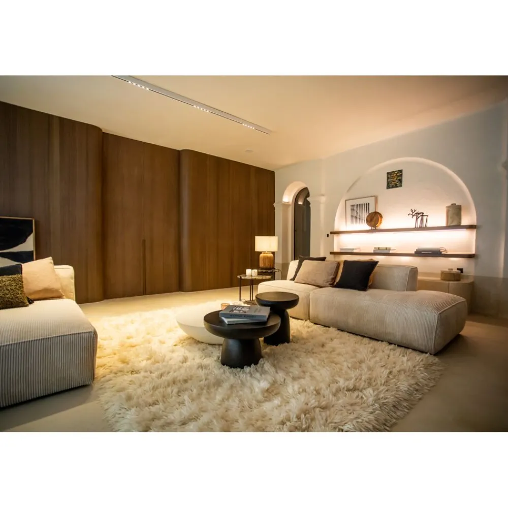 Pomax Tapis-VIAREGGIO - tapis - laine lincoln / coton - L 240 x W 180 cm - blanc