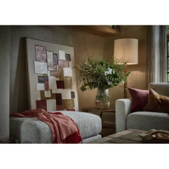 Pomax Tableau / Déco Murale-VICENZA - toile avec cadre - lin / bois de pin - L 100 x W 4 x H 140 cm - multicolore