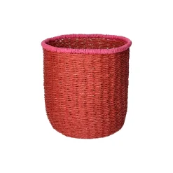 Pomax Bols & Paniers-WARNA - set/4 paniers - papier / jonc de mer - DIA 21/24/27/30 x H 21/24/27/30 cm - rouille