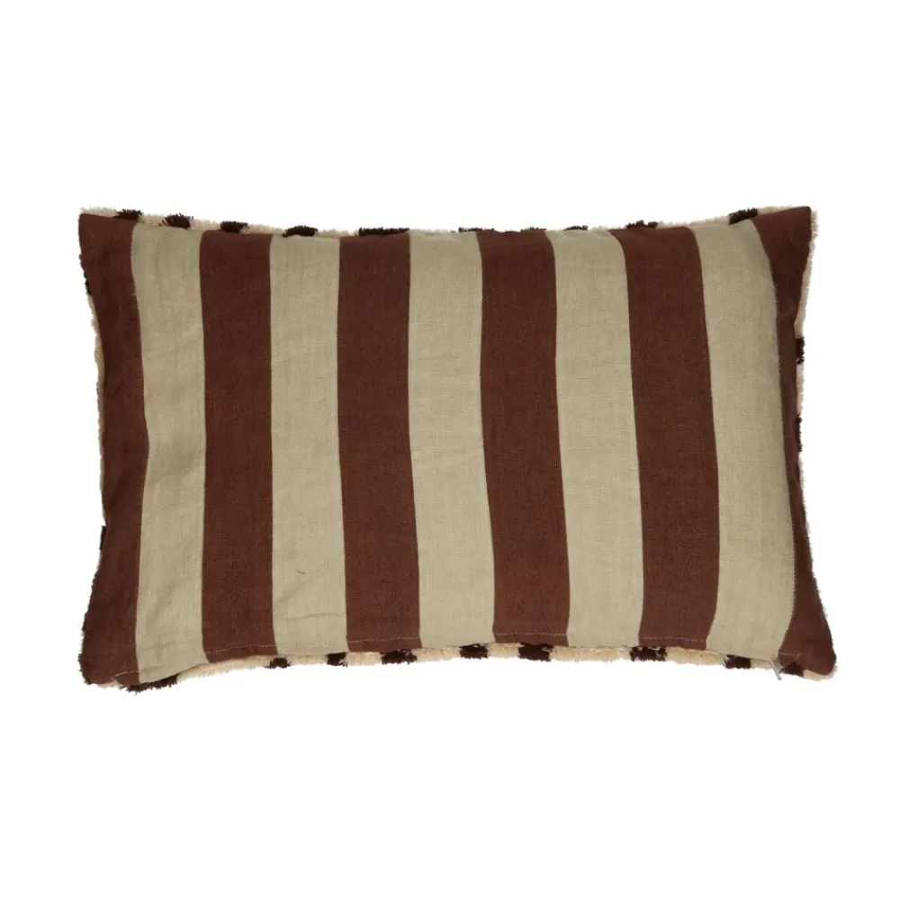Pomax Coussins-WILDLIFE - coussin - coton / lin - L 50 x W 30 cm - brun foncé