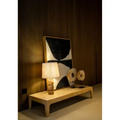 Pomax Tableau / Déco Murale-WOOLY - toile avec cadre - bois de mangier / laine - L 76 x W 6,5 x H 107 cm - noir/blanc