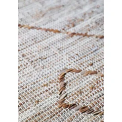 Pomax Tapis-YUCATAN - tapis - cuir recyclé / jute - L 240 x W 180 cm - naturel