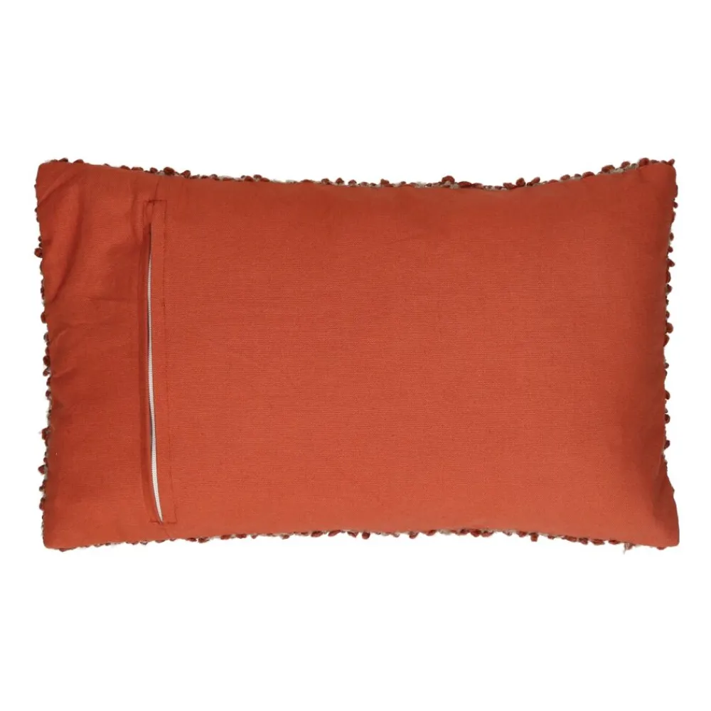 Pomax Coussins-ZAZOU - coussin - bouclé / laine - L 50 x W 30 cm - rouille