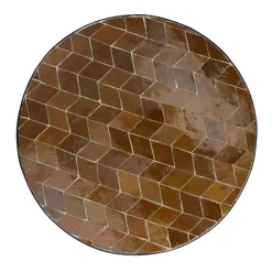 Pomax Concepts Modulaires-ZELLIX - dessus de table - zelliges marocaines - DIA 45 x H 2 cm - caramel