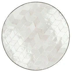 Pomax Concepts Modulaires-ZELLIX - dessus de table - zelliges marocaines - DIA 55 x H 2 cm - blanc