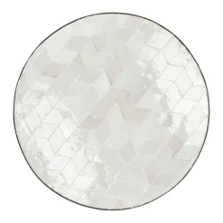 Pomax Concepts Modulaires-ZELLIX - dessus de table - zelliges marocaines - DIA 45 x H 2 cm - blanc